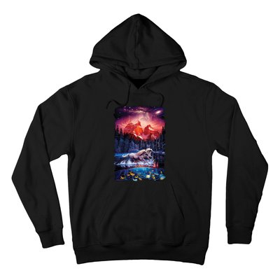 Cosmic Fantasy Unicorns In Another World Hoodie