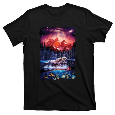 Cosmic Fantasy Unicorns In Another World T-Shirt