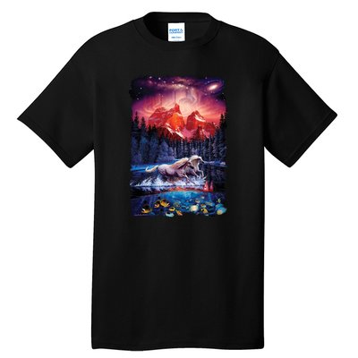 Cosmic Fantasy Unicorns In Another World Tall T-Shirt