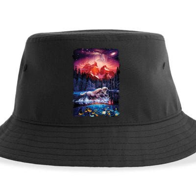 Cosmic Fantasy Unicorns In Another World Sustainable Bucket Hat