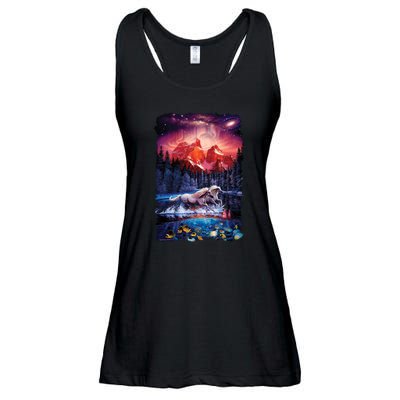 Cosmic Fantasy Unicorns In Another World Ladies Essential Flowy Tank