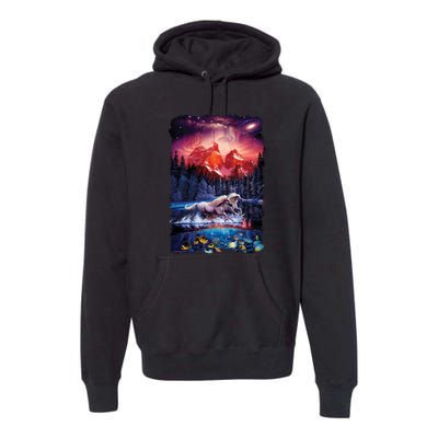 Cosmic Fantasy Unicorns In Another World Premium Hoodie