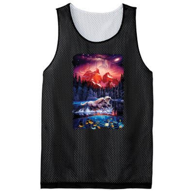 Cosmic Fantasy Unicorns In Another World Mesh Reversible Basketball Jersey Tank