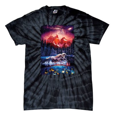 Cosmic Fantasy Unicorns In Another World Tie-Dye T-Shirt