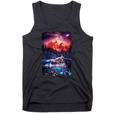 Cosmic Fantasy Unicorns In Another World Tank Top