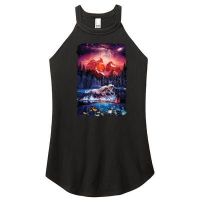 Cosmic Fantasy Unicorns In Another World Women's Perfect Tri Rocker Tank