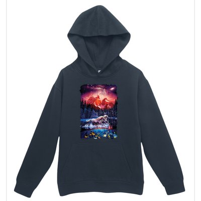 Cosmic Fantasy Unicorns In Another World Urban Pullover Hoodie