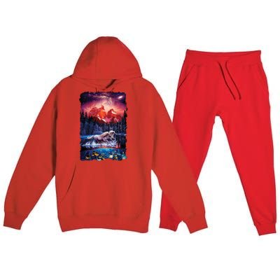 Cosmic Fantasy Unicorns In Another World Premium Hooded Sweatsuit Set