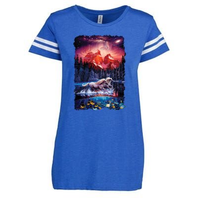 Cosmic Fantasy Unicorns In Another World Enza Ladies Jersey Football T-Shirt