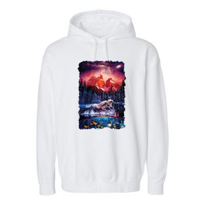 Cosmic Fantasy Unicorns In Another World Garment-Dyed Fleece Hoodie