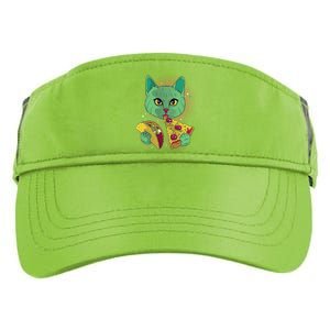 Cosmic Pizza Taco Space Cat Adult Drive Performance Visor