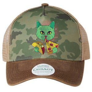 Cosmic Pizza Taco Space Cat Legacy Tie Dye Trucker Hat