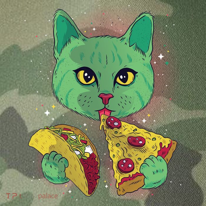 Cosmic Pizza Taco Space Cat Legacy Tie Dye Trucker Hat