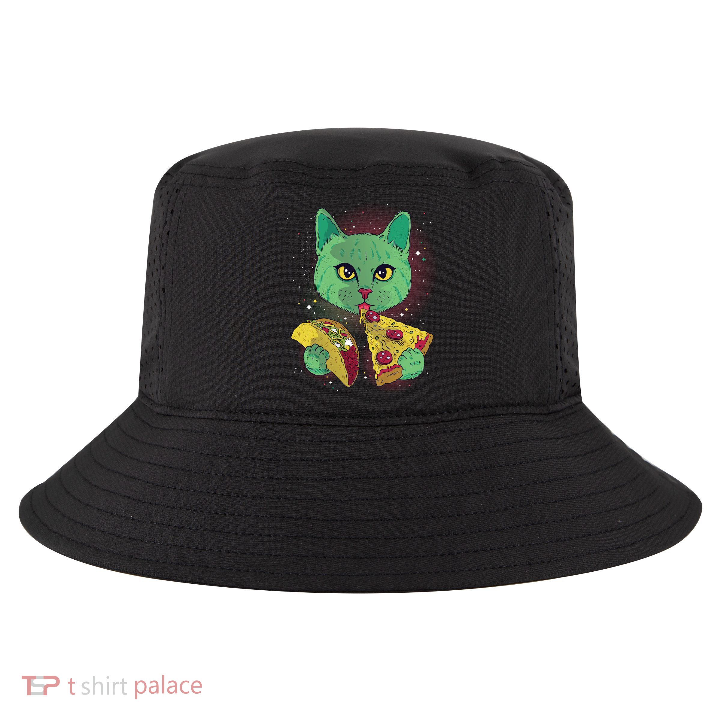 Cosmic Pizza Taco Space Cat Cool Comfort Performance Bucket Hat