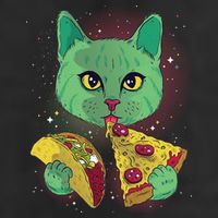 Cosmic Pizza Taco Space Cat Cool Comfort Performance Bucket Hat