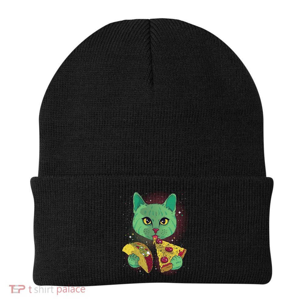 Cosmic Pizza Taco Space Cat Beanie