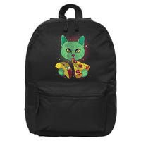 Cosmic Pizza Taco Space Cat 16 in Basic Backpack