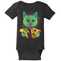Cosmic Pizza Taco Space Cat Baby Bodysuit