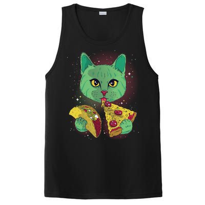 Cosmic Pizza Taco Space Cat PosiCharge Competitor Tank