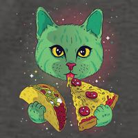 Cosmic Pizza Taco Space Cat Vector Backpack