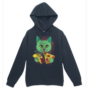 Cosmic Pizza Taco Space Cat Urban Pullover Hoodie