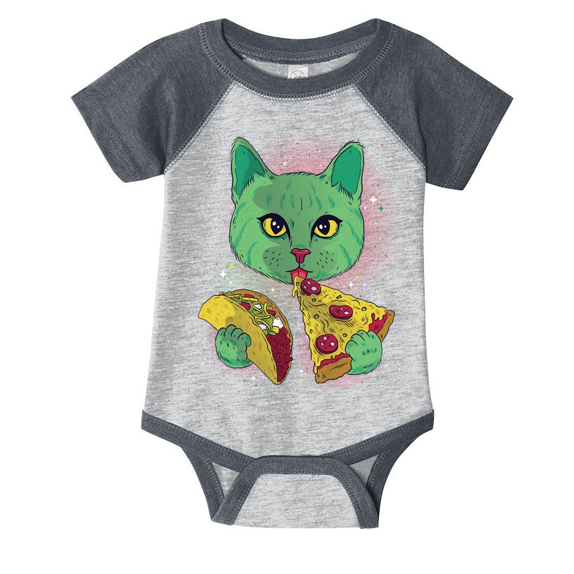 Cosmic Pizza Taco Space Cat Infant Baby Jersey Bodysuit