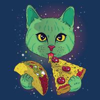 Cosmic Pizza Taco Space Cat Infant Baby Jersey Bodysuit
