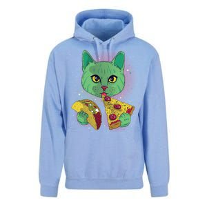 Cosmic Pizza Taco Space Cat Unisex Surf Hoodie