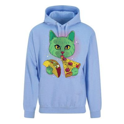 Cosmic Pizza Taco Space Cat Unisex Surf Hoodie