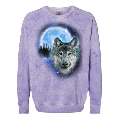 Cosmic Wolf  Colorblast Crewneck Sweatshirt