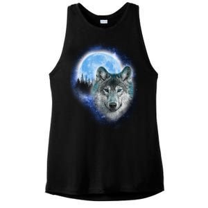 Cosmic Wolf  Ladies PosiCharge Tri-Blend Wicking Tank