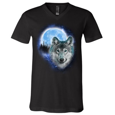 Cosmic Wolf  V-Neck T-Shirt