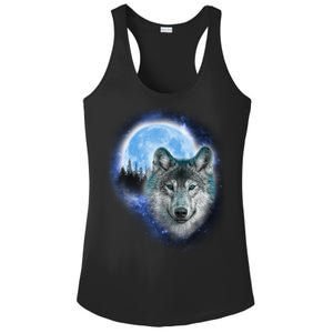 Cosmic Wolf  Ladies PosiCharge Competitor Racerback Tank