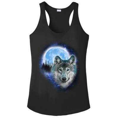 Cosmic Wolf  Ladies PosiCharge Competitor Racerback Tank