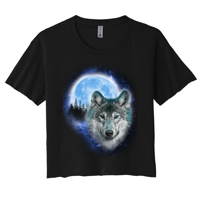 Cosmic Wolf  Crop Top