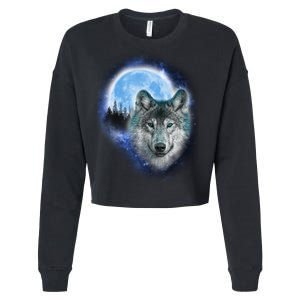 Cosmic Wolf  Cropped Pullover Crew