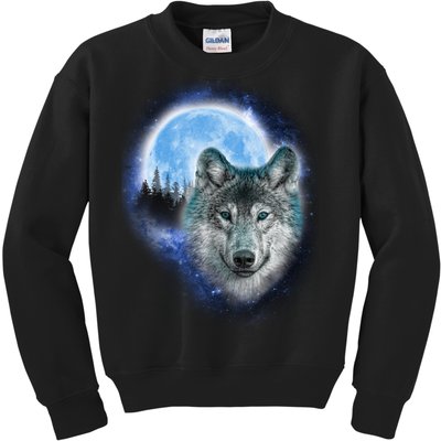 Cosmic Wolf  Kids Sweatshirt