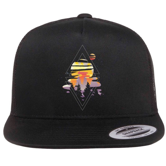 Cosmic Woods Flat Bill Trucker Hat