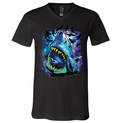 Cosmo Shark V-Neck T-Shirt