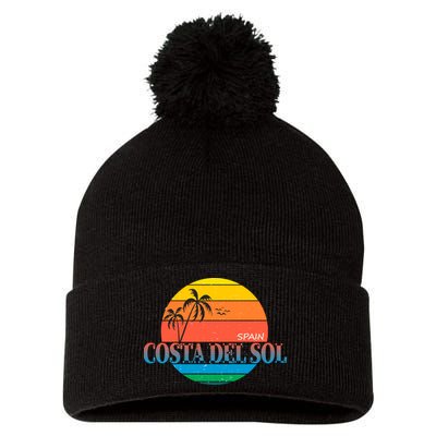 Costa Del Sol Spain Pom Pom 12in Knit Beanie