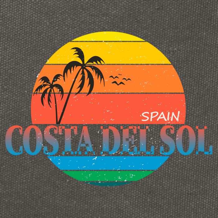 Costa Del Sol Spain Cotton Canvas Backpack