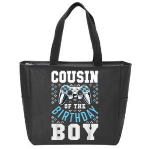 Cousin Of The Birthday Boy Matching Video Gamer Birthday Zip Tote Bag