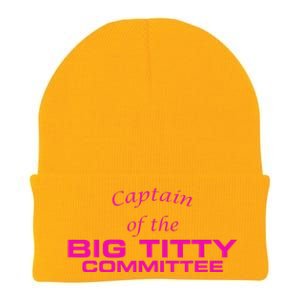 Captain Of The Big Titty Committee Funny Knit Cap Winter Beanie