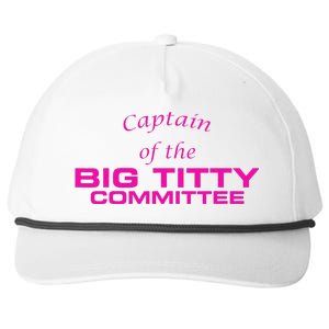 Captain Of The Big Titty Committee Funny Snapback Five-Panel Rope Hat