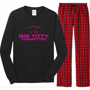 Captain Of The Big Titty Committee Funny Long Sleeve Pajama Set