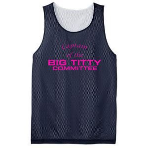 Captain Of The Big Titty Committee Funny Mesh Reversible Basketball Jersey Tank