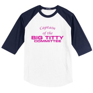 Captain Of The Big Titty Committee Funny Baseball Sleeve Shirt