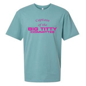 Captain Of The Big Titty Committee Funny Sueded Cloud Jersey T-Shirt