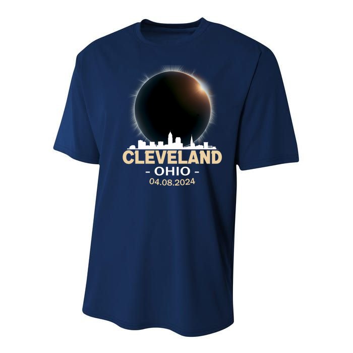 Cleveland Ohio Total Solar Eclipse 04.08.2024 Youth Performance Sprint T-Shirt