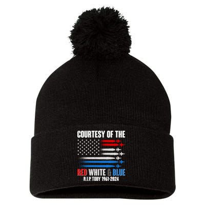 Courtesy Of The Red White And Blue Toby Tribute Pom Pom 12in Knit Beanie